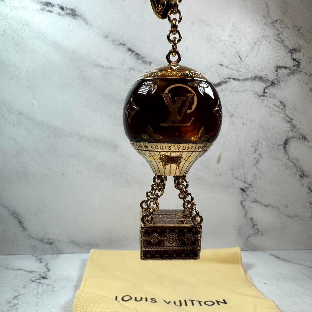 Louis Vuitton Montgolfiere Charm Hot Air Balloon Trunk Bag Keychain LV Monogram - Picture 7 of 16